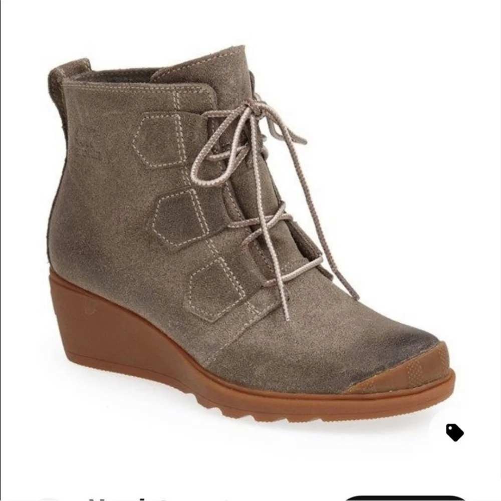 Sorel Toronto Wedge Ankle Boots Major Oiled Suede Lace Up NL2115-245‎ Size 9